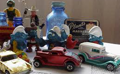 Smurf and toy car collectibles