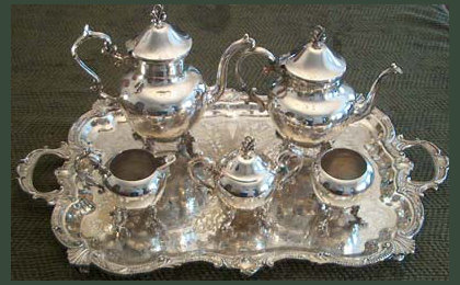 silver tea service